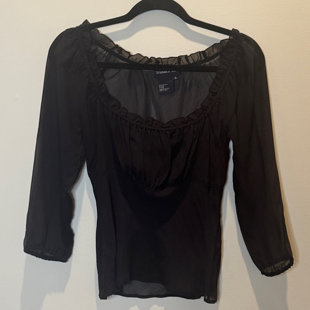 Vintage Sheer Silk Women's Top